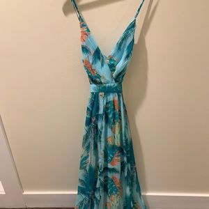 ShopRedDress Blue Pattern Maxi